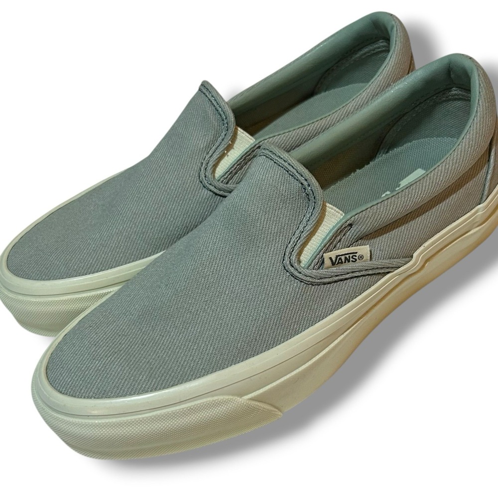 Rare VANS Classic Slip-On SAMPLE Prototype Eco Theory Sage Green Mens 5.5 W 7